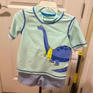 NWT Carter’s 24 Months Two Piece Swim Set Shirt and Swim Trunks Boys